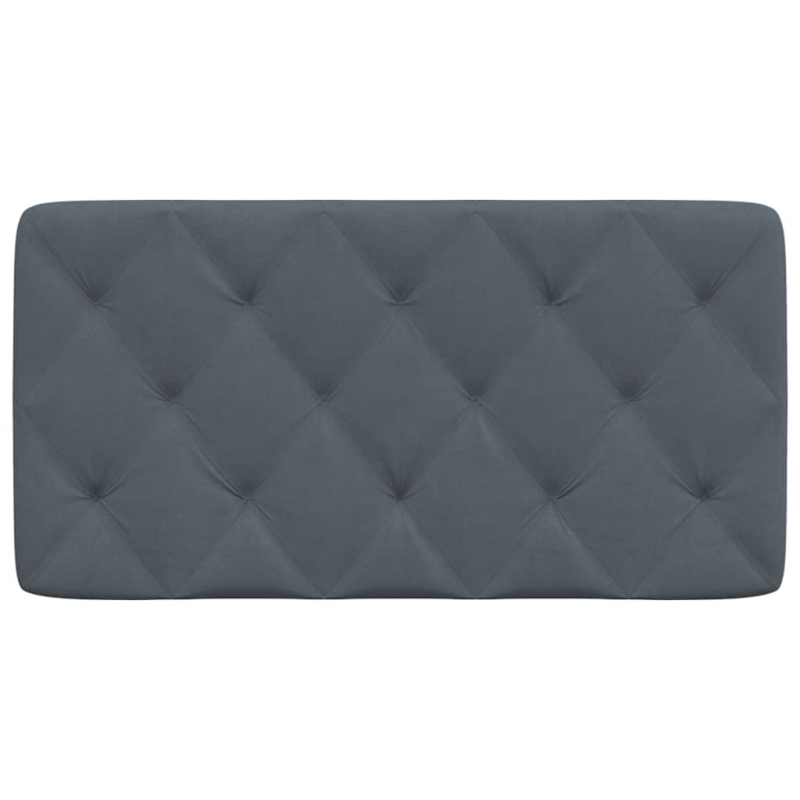 Kopfteil-Kissen Dunkelgrau 100 cm Samt