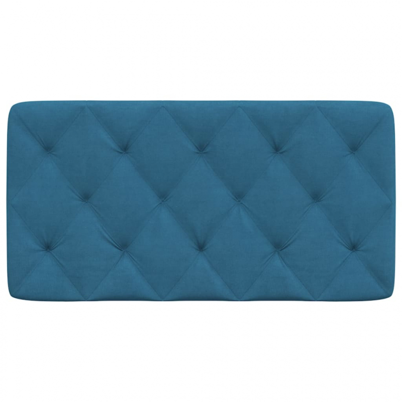 Kopfteil-Kissen Blau 100 cm Samt
