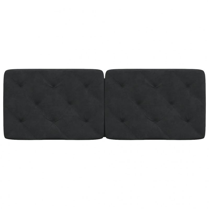 Kopfteil-Kissen Schwarz 120 cm Samt