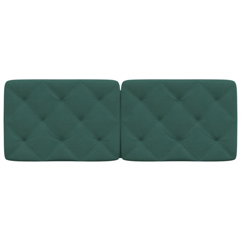 Kopfteil-Kissen Dunkelgrün 120 cm Samt