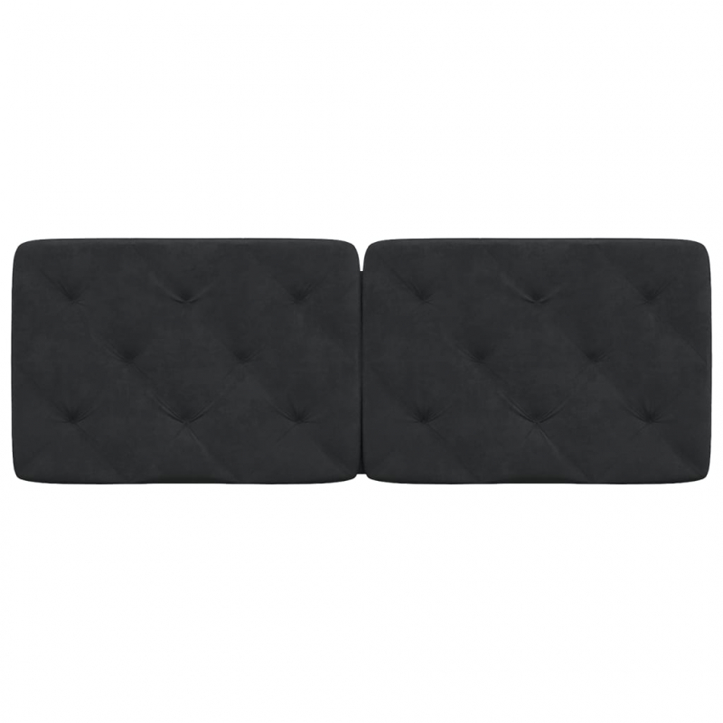 Kopfteil-Kissen Schwarz 140 cm Samt