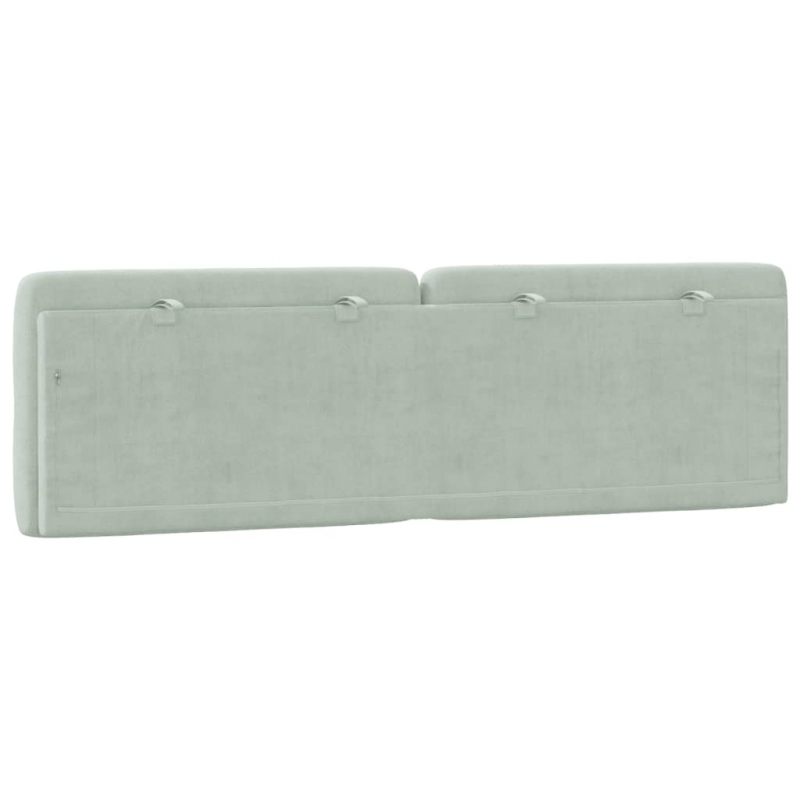 Kopfteil-Kissen Hellgrau 160 cm Samt