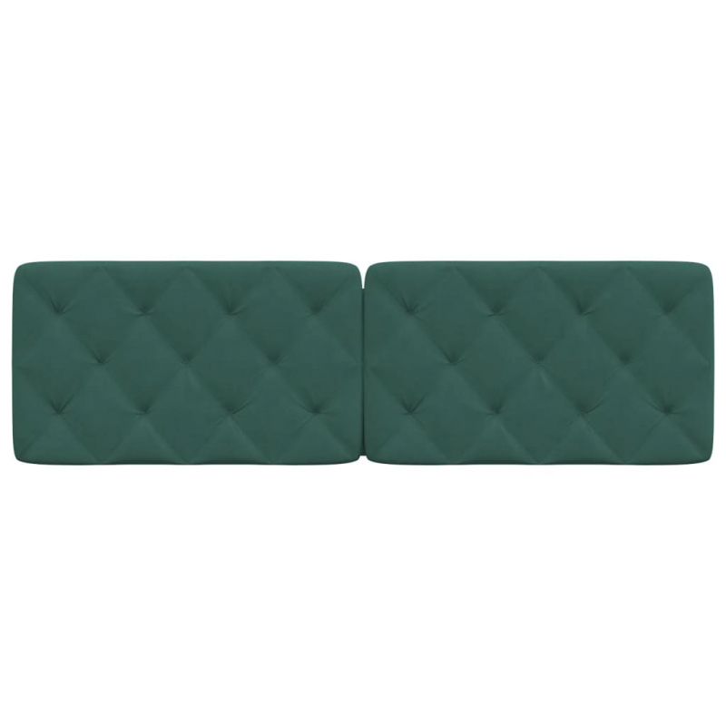 Kopfteil-Kissen Dunkelgrün 160 cm Samt