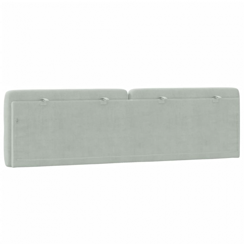 Kopfteil-Kissen Hellgrau 180 cm Samt