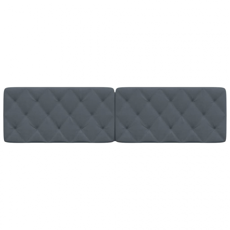 Kopfteil-Kissen Dunkelgrau 200 cm Samt