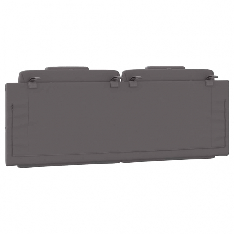 Kopfteil-Kissen Grau 120 cm Kunstleder