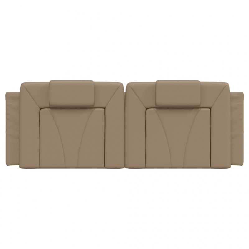 Kopfteil-Kissen Cappuccino-Braun 120 cm Kunstleder