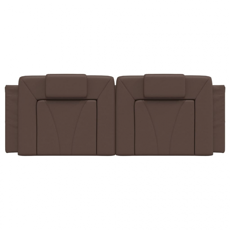 Kopfteil-Kissen Braun 140 cm Kunstleder