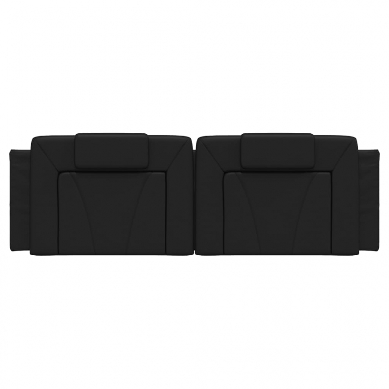 Kopfteil-Kissen Schwarz 160 cm Kunstleder