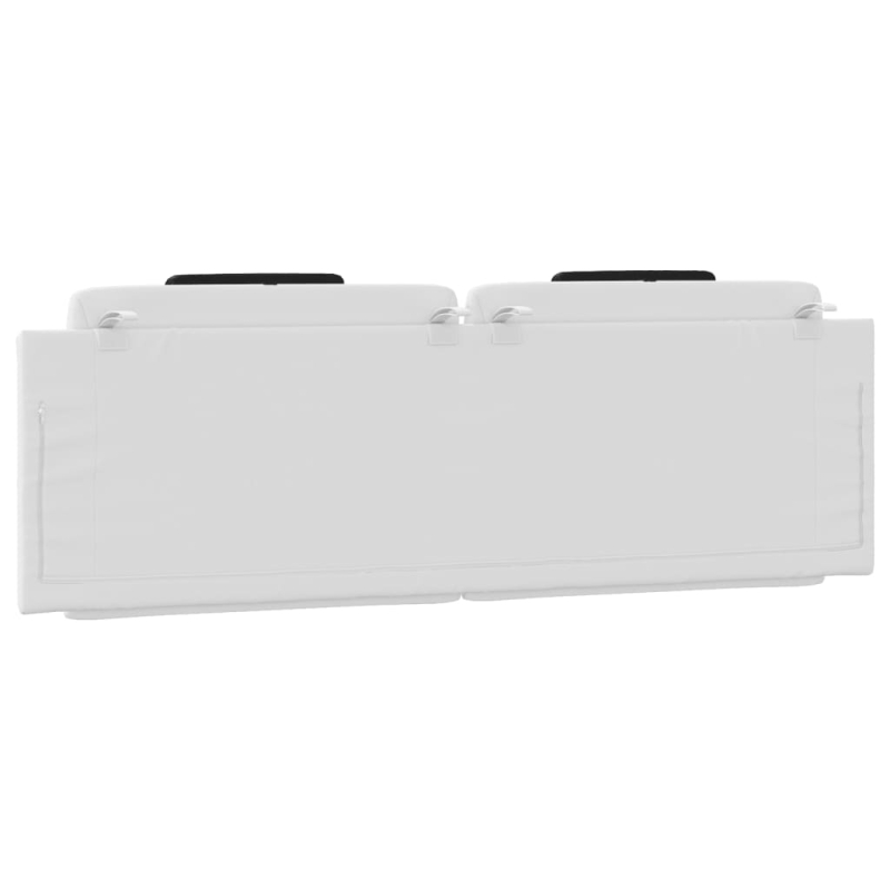 Kopfteil-Kissen Weiß und Schwarz 160 cm Kunstleder