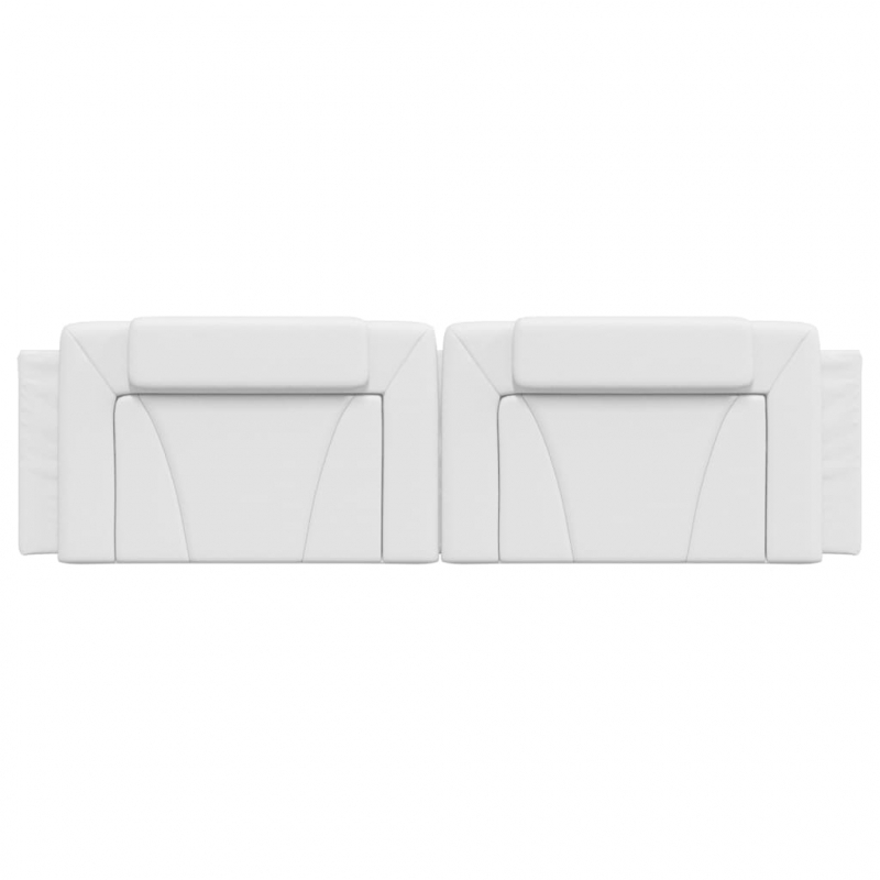 Kopfteil-Kissen Weiß 180 cm Kunstleder