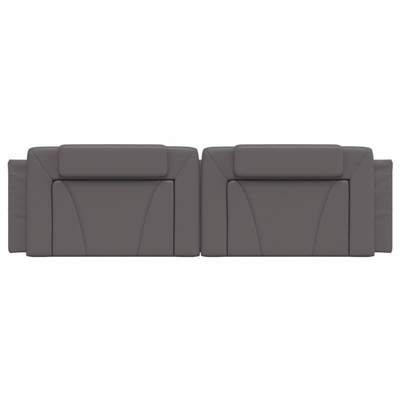 Kopfteil-Kissen Grau 180 cm Kunstleder