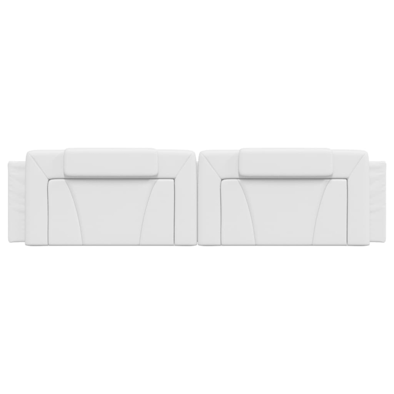 Kopfteil-Kissen Weiß 200 cm Kunstleder