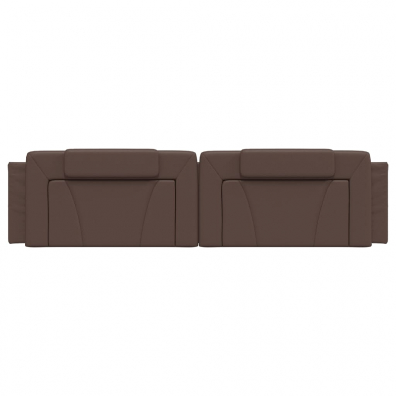 Kopfteil-Kissen Braun 200 cm Kunstleder