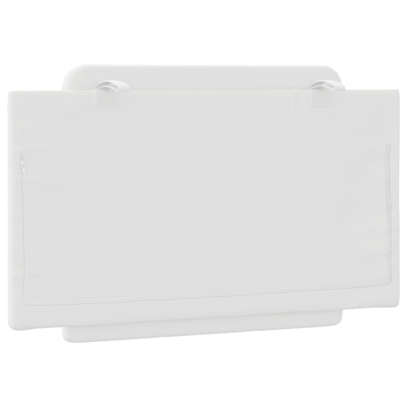 Kopfteil-Kissen Weiß 80 cm Kunstleder