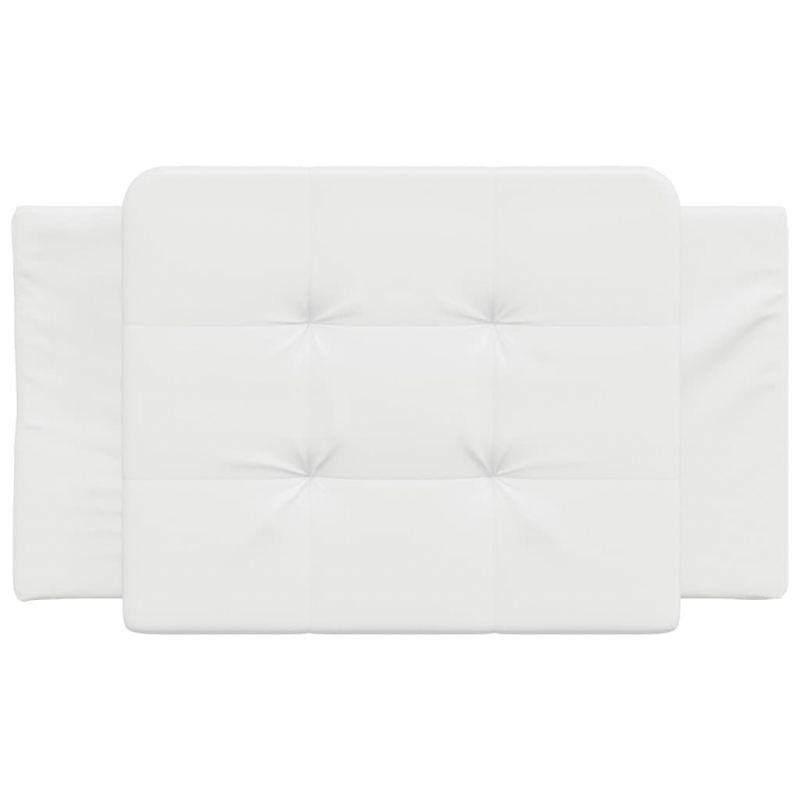 Kopfteil-Kissen Weiß 90 cm Kunstleder