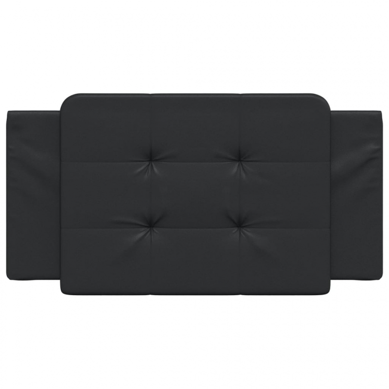 Kopfteil-Kissen Schwarz 100 cm Kunstleder