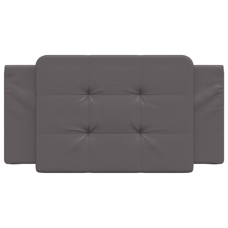 Kopfteil-Kissen Grau 100 cm Kunstleder