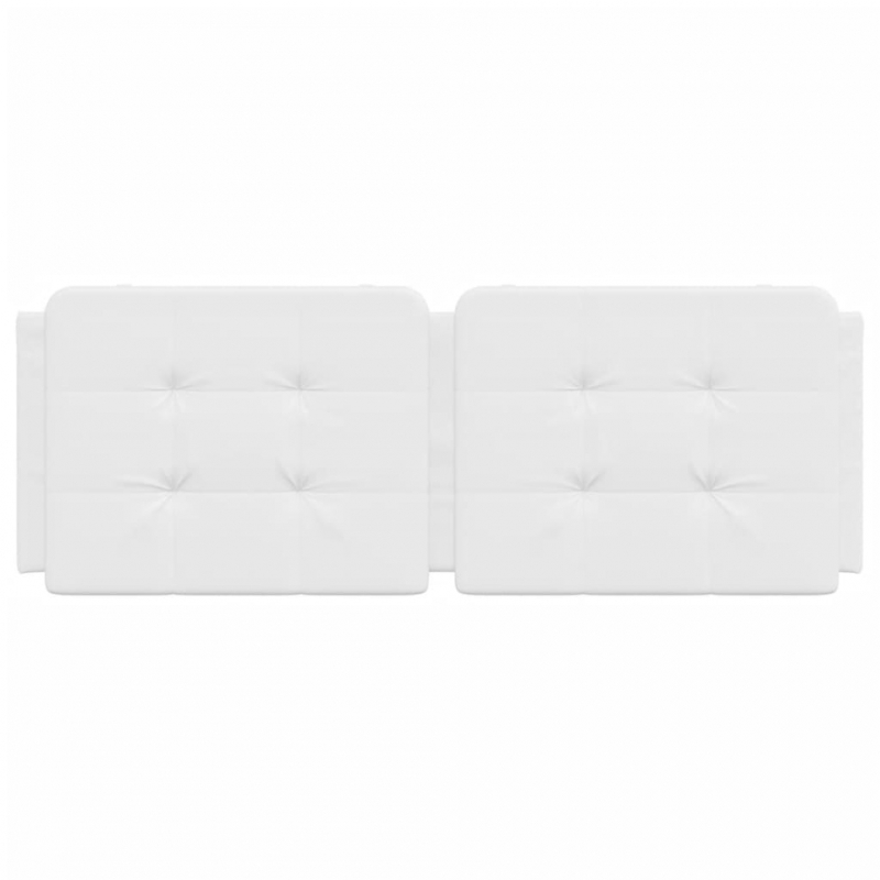 Kopfteil-Kissen Weiß 120 cm Kunstleder