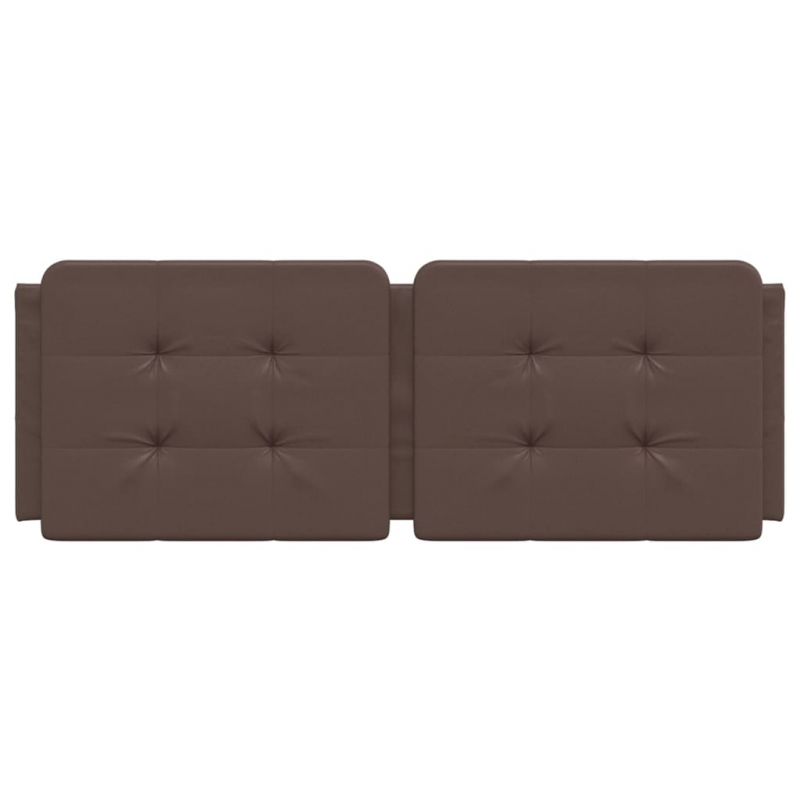 Kopfteil-Kissen Braun 120 cm Kunstleder