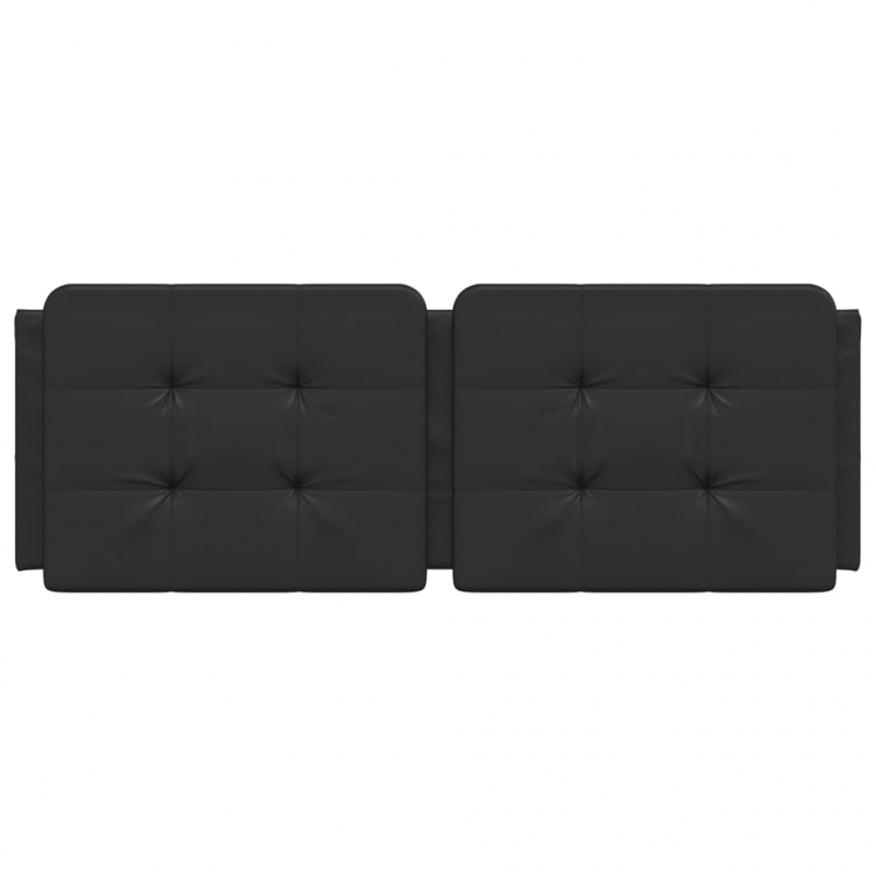 Kopfteil-Kissen Schwarz 140 cm Kunstleder