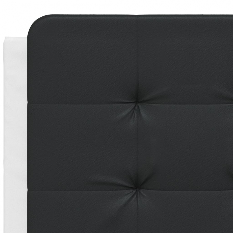 Kopfteil-Kissen Schwarz und Weiß 140 cm Kunstleder