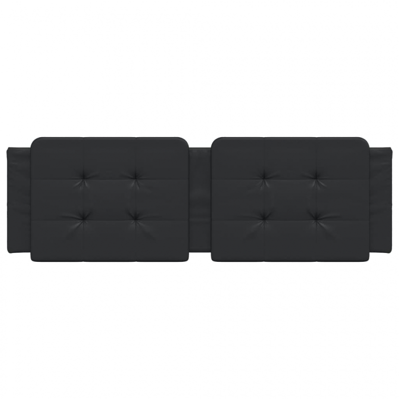 Kopfteil-Kissen Schwarz 160 cm Kunstleder