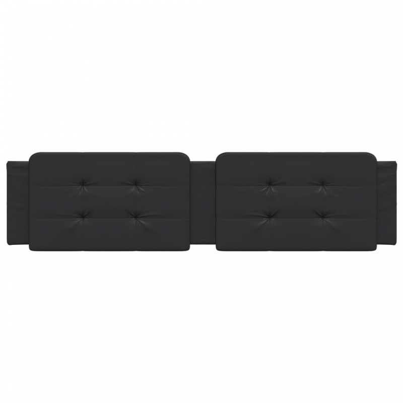 Kopfteil-Kissen Schwarz 200 cm Kunstleder