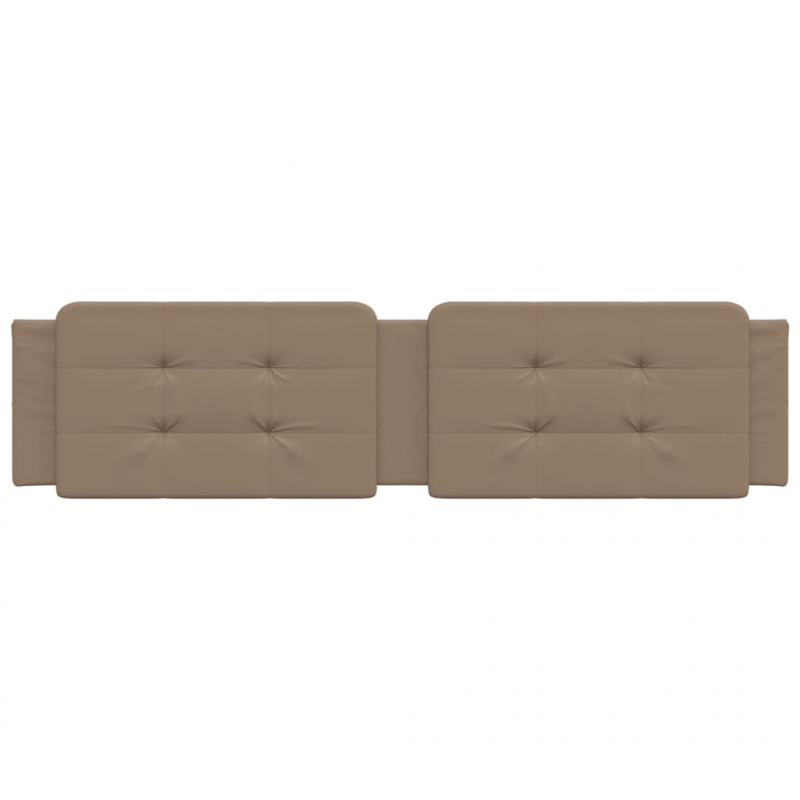 Kopfteil-Kissen Cappuccino-Braun 200 cm Kunstleder