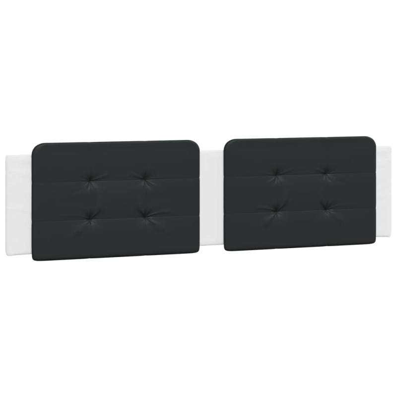 Kopfteil-Kissen Schwarz und Weiß 200 cm Kunstleder