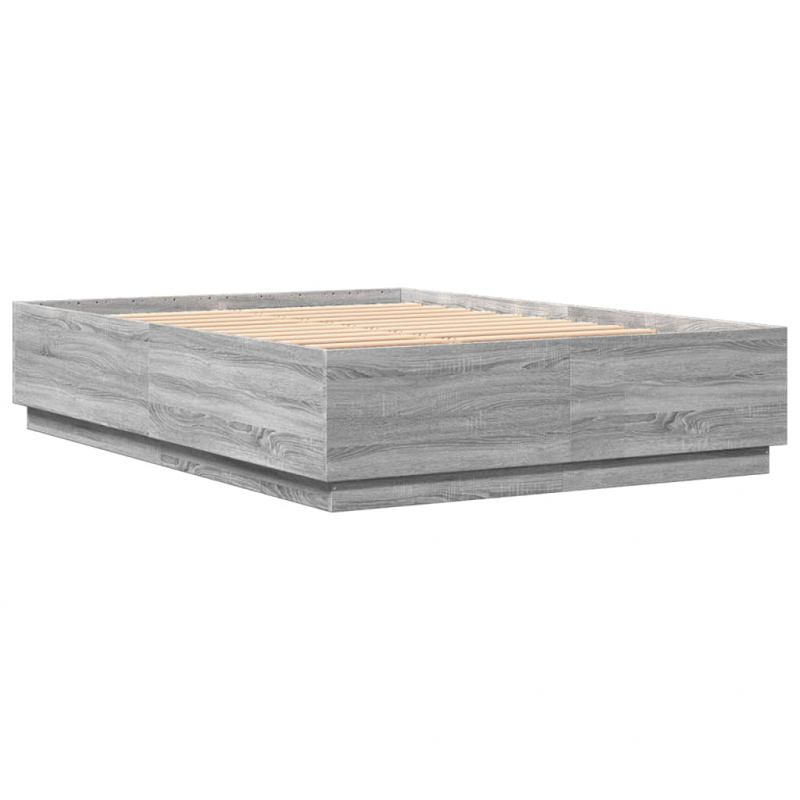 Bettgestell Grau Sonoma 150x200 cm Holzwerkstoff