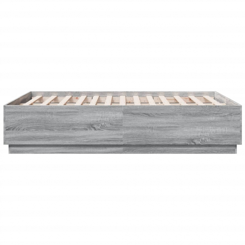 Bettgestell Grau Sonoma 135x190 cm Holzwerkstoff