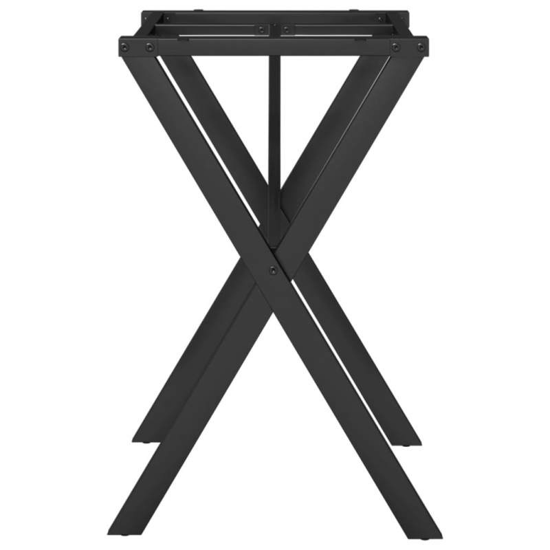 Esstisch-Gestell in X-Form 60x40x73 cm Stahl