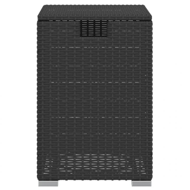Propan-Tank-Verstecktisch Schwarz 40x40x60 cm Poly Rattan