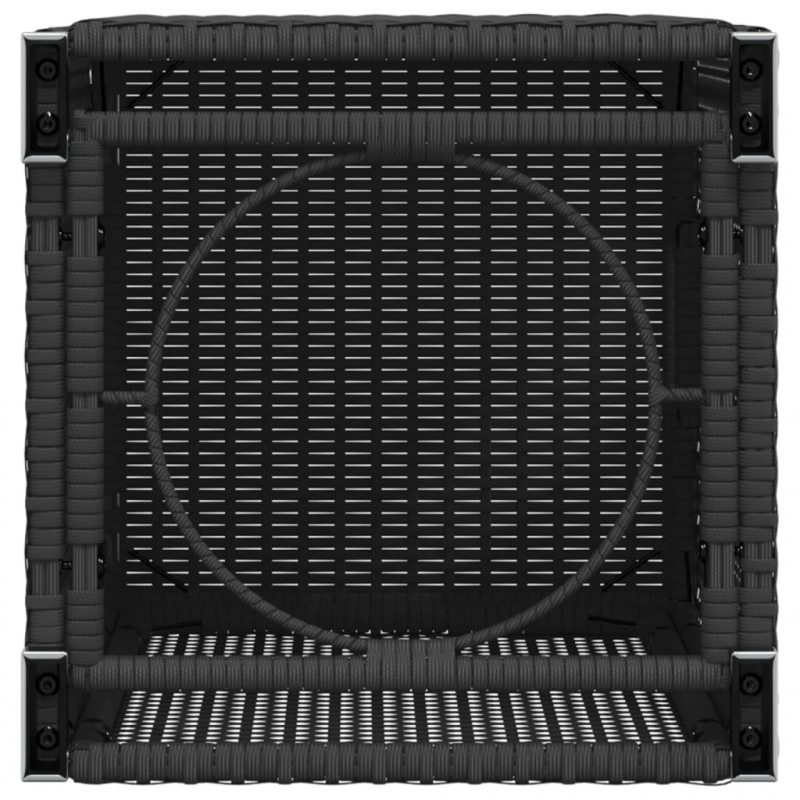 Propan-Tank-Verstecktisch Schwarz 40x40x60 cm Poly Rattan