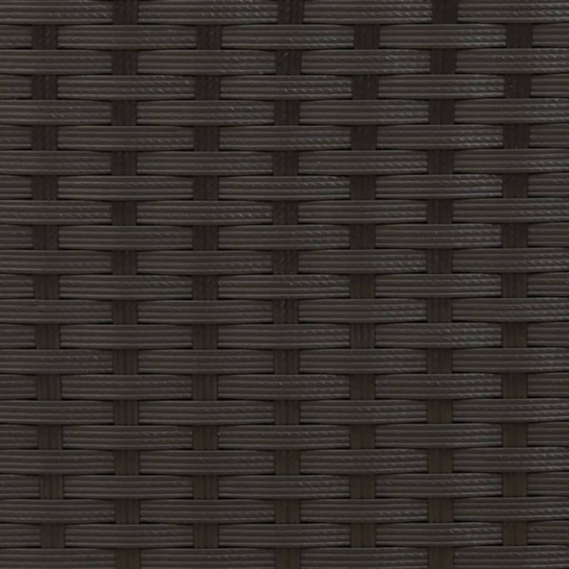 Gartensofa 2-Sitzer mit Dach und Hockern Schwarz Poly Rattan