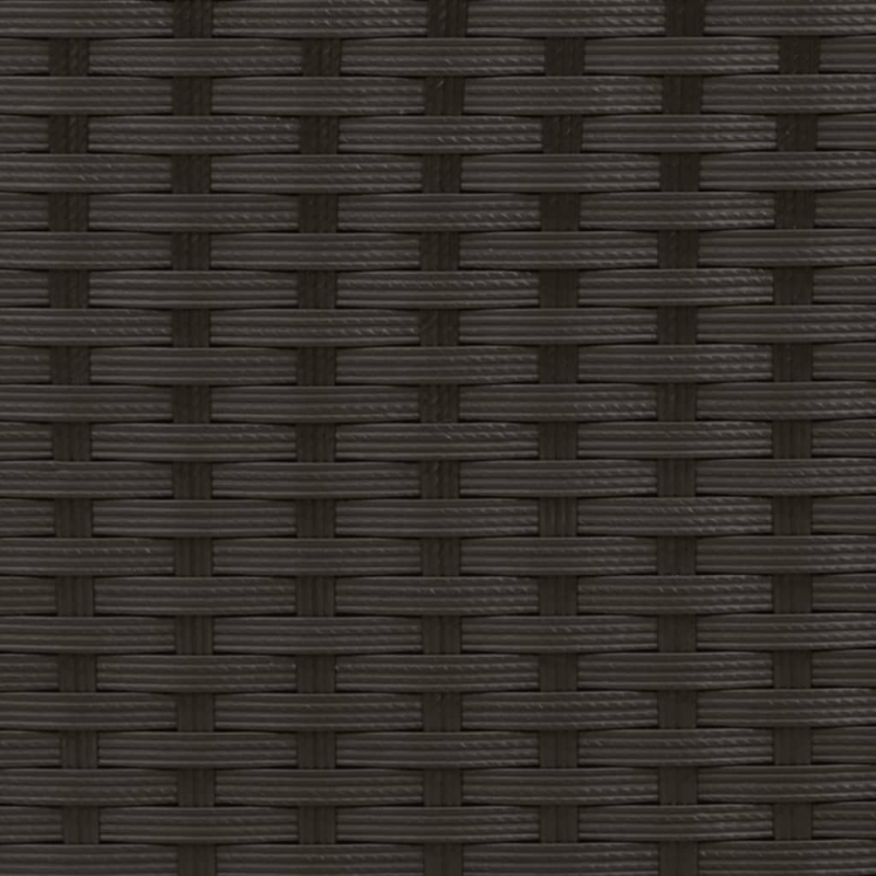 Gartensofa 2-Sitzer mit Hockern Schwarz Poly Rattan