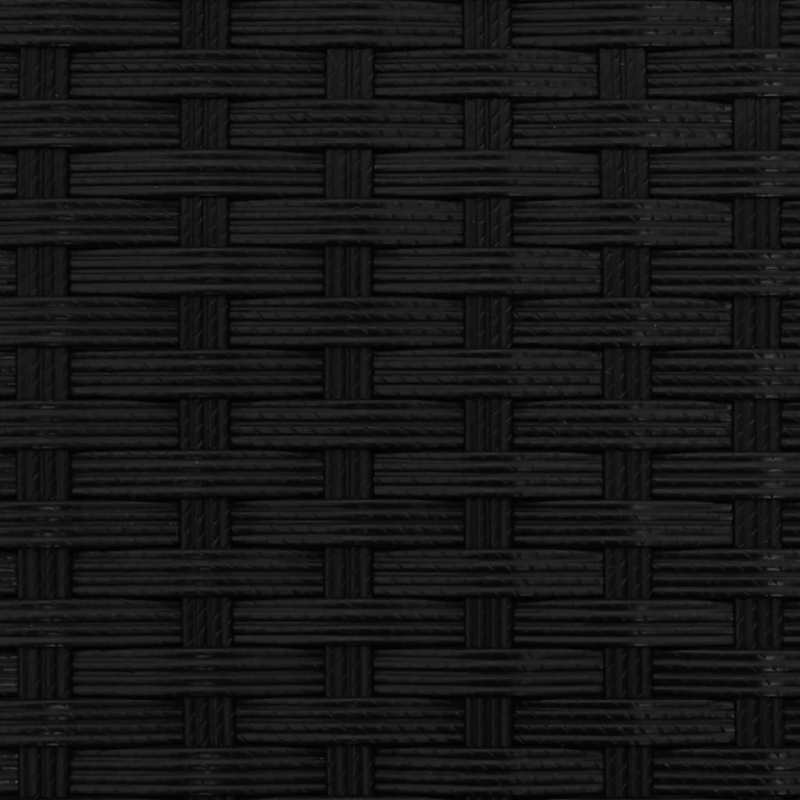 Outdoor-Sofa 3-Sitzer mit Dach und Hockern Schwarz Poly-Rattan