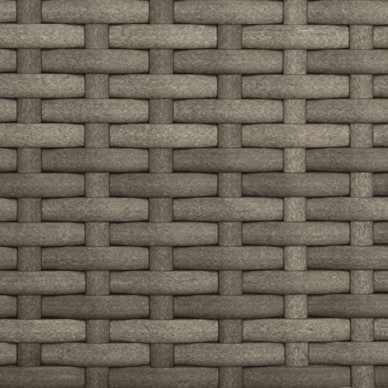 Outdoor-Sofa 3-Sitzer mit Dach und Hockern Grau Poly Rattan