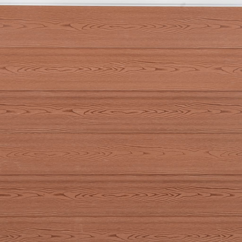 Zaunelement-Set Braun 872x186 cm WPC