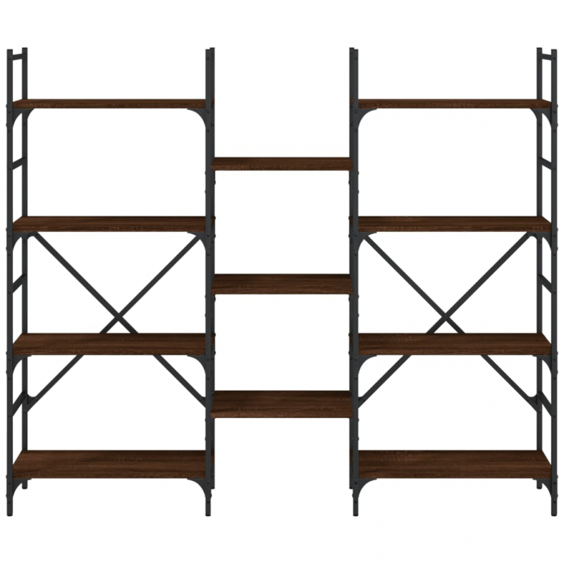 Bücherregal Braun Eichen-Optik 160x28,5x136,5 cm Holzwerkstoff