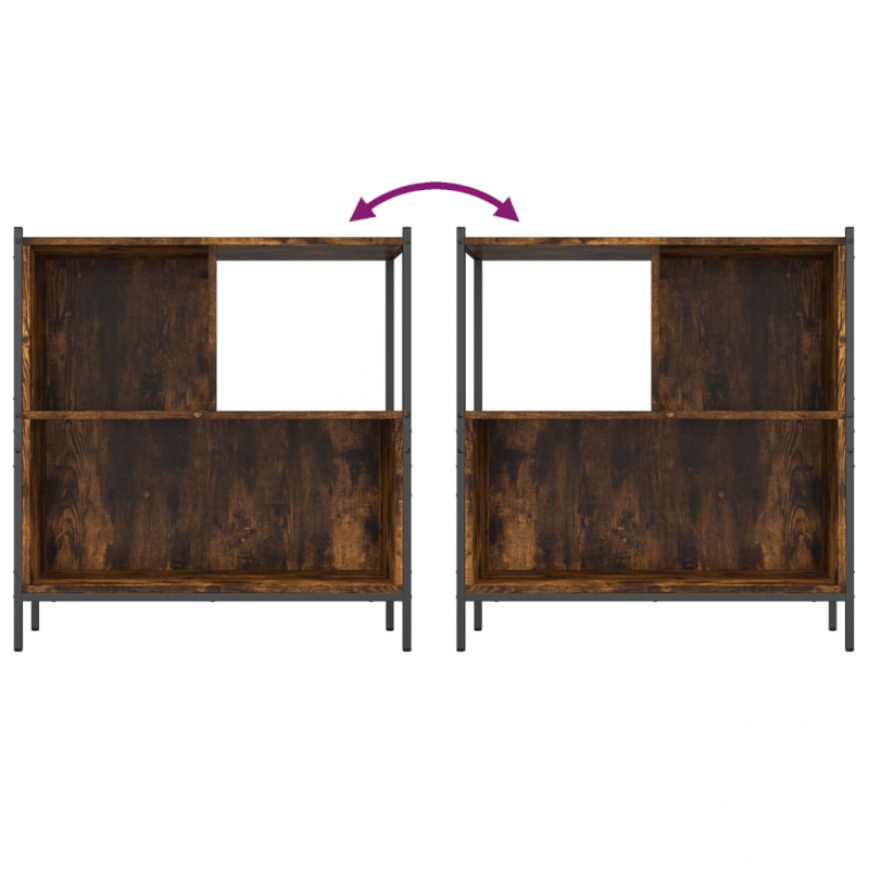 Bücherregal Räuchereiche 72x28x77,5 cm Holzwerkstoff