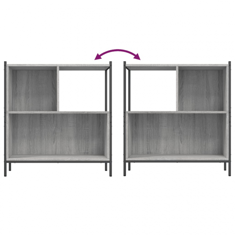 Bücherregal Grau Sonoma 72x28x77,5 cm Holzwerkstoff