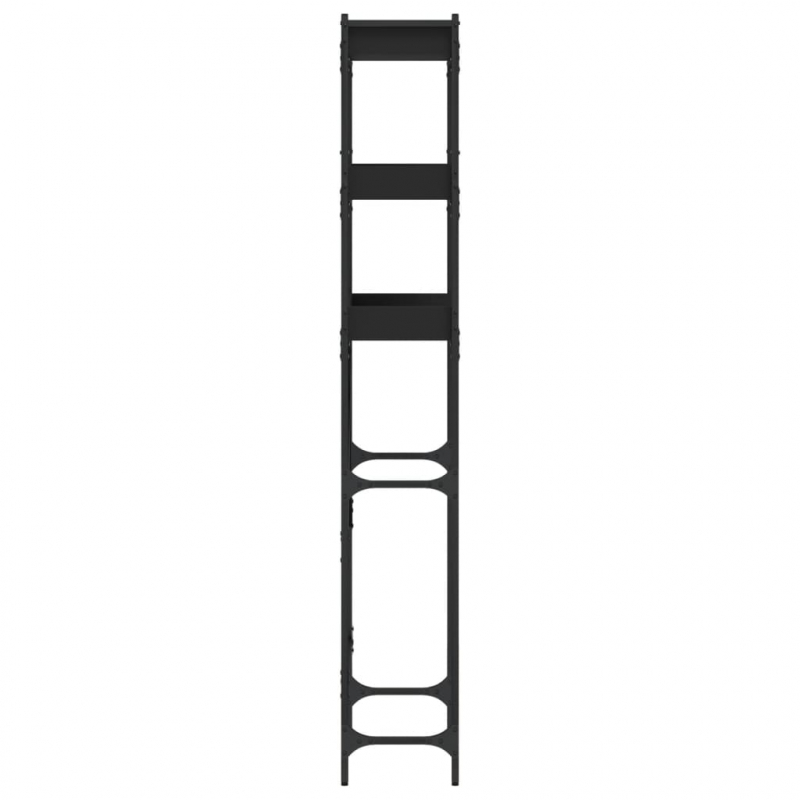 Waschmaschinenregal Schwarz 67x25x163 cm Holzwerkstoff