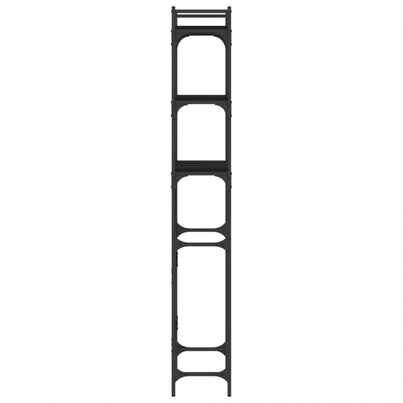 Waschmaschinenregal Schwarz 67x25x163 cm Holzwerkstoff