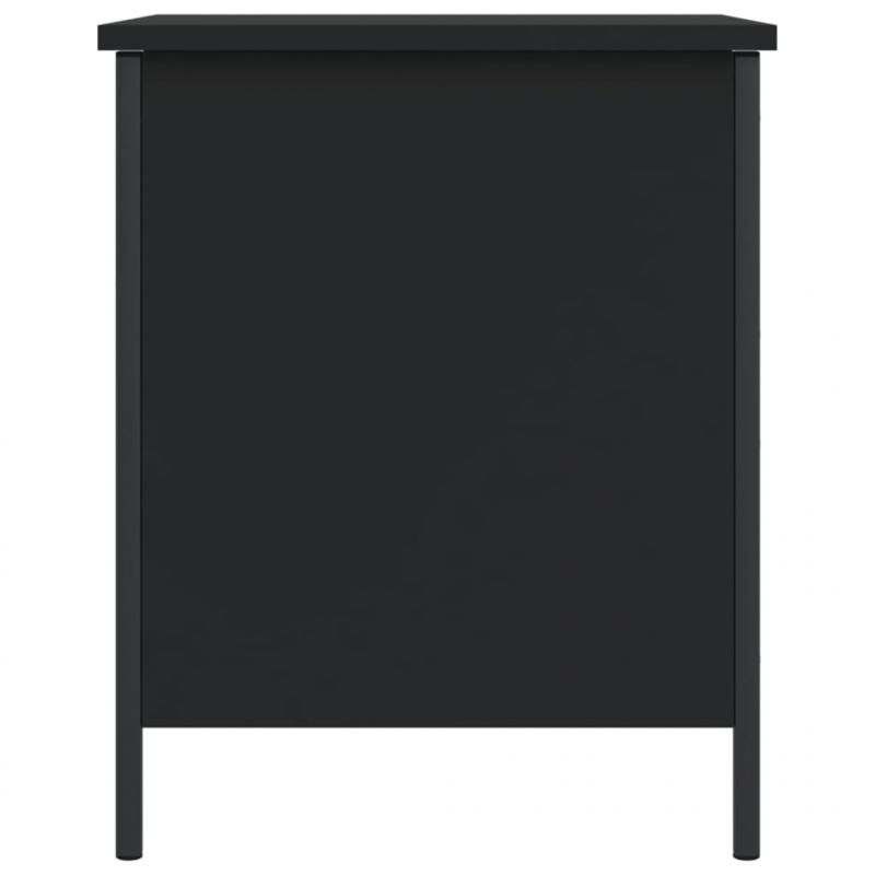 Sitzbank mit Stauraum Schwarz 40x42,5x50 cm Holzwerkstoff