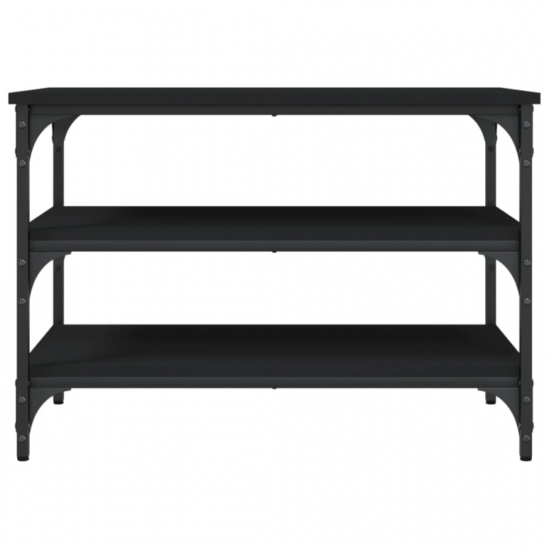 Schuhbank Schwarz 70x38,5x49 cm Holzwerkstoff