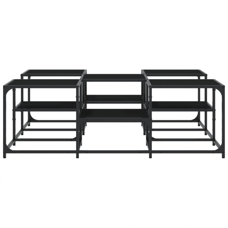 Couchtisch Schwarz 121x121x40 cm Holzwerkstoff