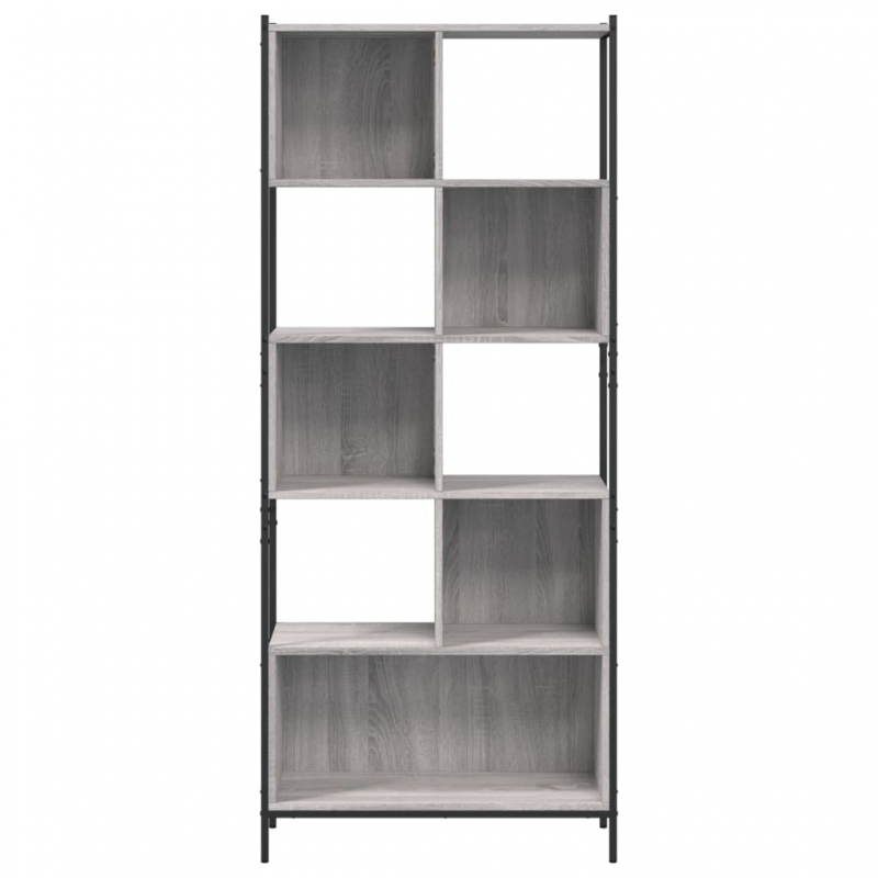Bücherregal Grau Sonoma 72x28x172 cm Holzwerkstoff