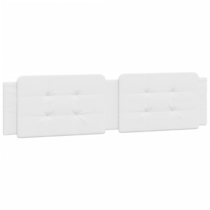 Bett mit Matratze Weiß 160x200 cm Kunstleder